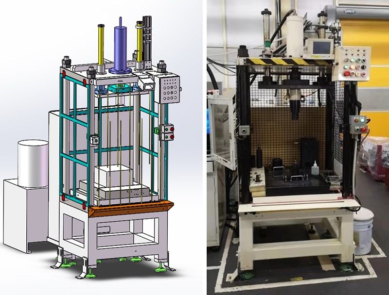 該設(shè)備為伺服油壓壓力機(jī)，為自主研發(fā)設(shè)計