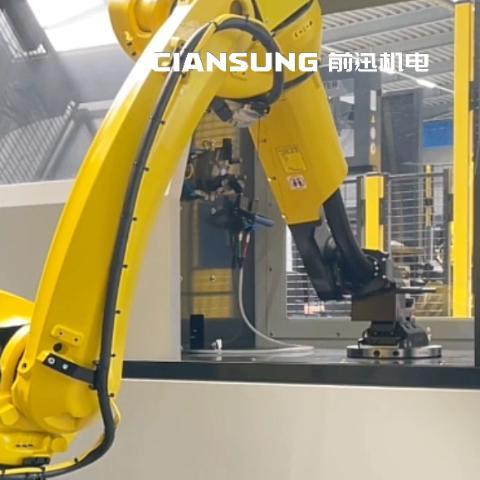 發(fā)那科機(jī)器人自動機(jī)床裝載工作站